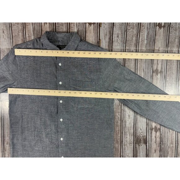RAG & BONE striped classic fit beach Shirt size S color Black NWT made in USA - Picture 6 of 8